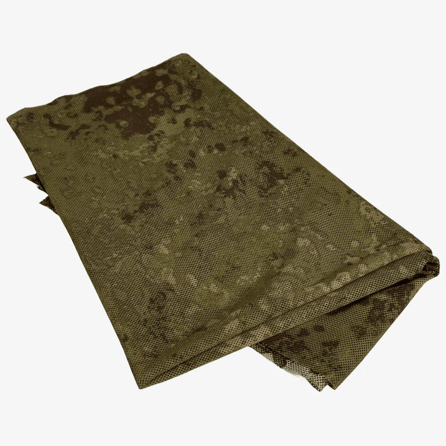 KMCS Base Mesh, featuring a lightweight camouflage mesh material designed for outdoor concealment and gear customization