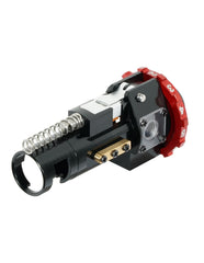 Maxx Model CNC Hop-up Chamber M4W for MTW – side view with red rotary dial knob and brass side wings