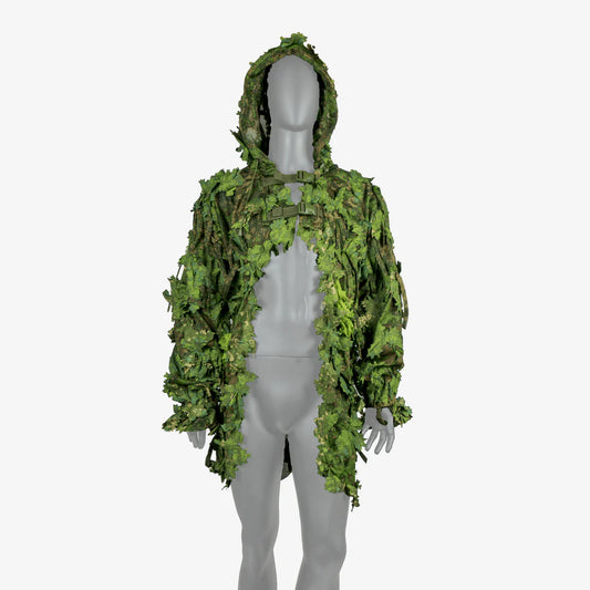 MCS Cloak, featuring lightweight camouflage material with a natural foliage-inspired pattern for outdoor concealment."