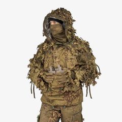 KMCS Cobra Hood, featuring a camouflage hood design with natural foliage-style elements for outdoor concealment.