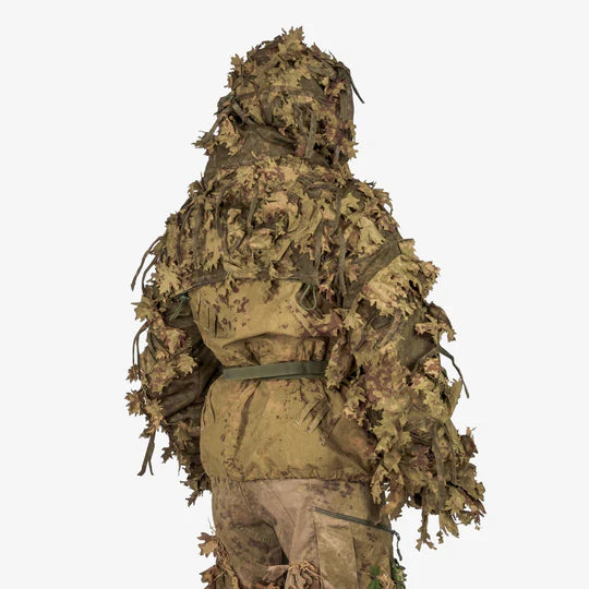 KMCS Cobra Hood, featuring a camouflage hood design with natural foliage-style elements for outdoor concealment.