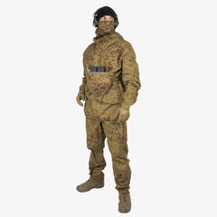 KMCS Field Smock, featuring a camouflage outer layer designed for outdoor concealment and protection.