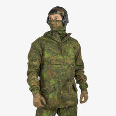 KMCS Field Smock, featuring a camouflage outer layer designed for outdoor concealment and protection.