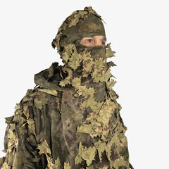 KMCS Balaclava, featuring a camouflage design with full-face coverage for outdoor concealment."