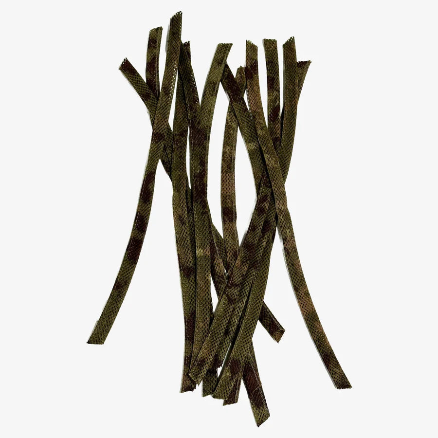 KMCS Dreadlocks, featuring camouflage strands designed to add natural foliage-style concealment to outdoor gear.