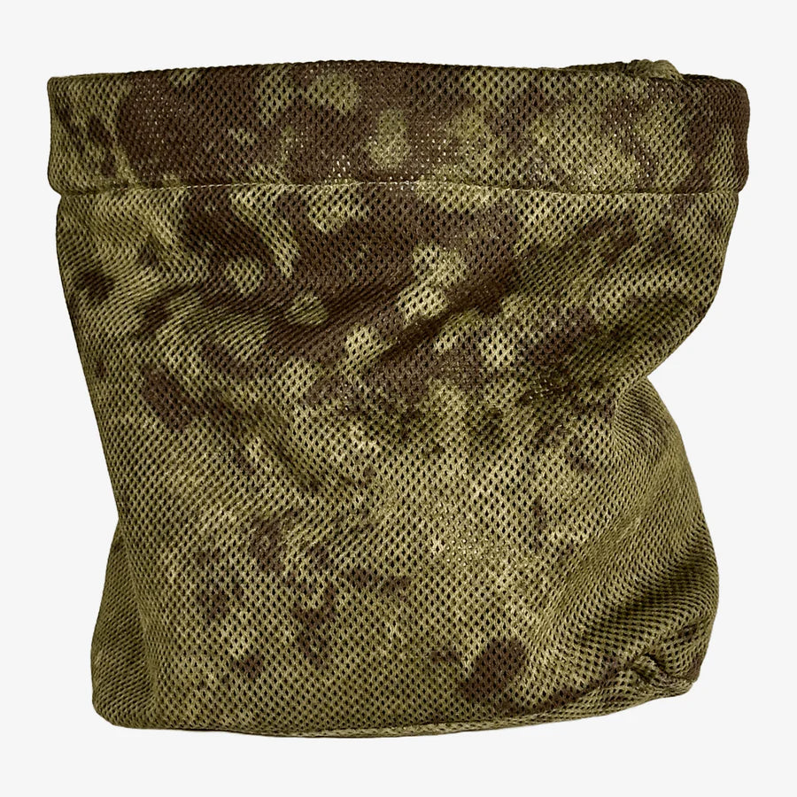 KMCS Dump Pouch, featuring a camouflage storage pouch designed for carrying used magazines and tactical gear during outdoor activities.