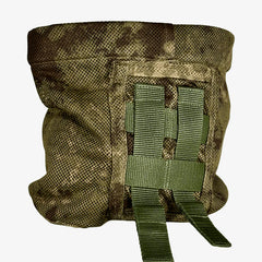 KMCS Dump Pouch, featuring a camouflage storage pouch designed for carrying used magazines and tactical gear during outdoor activities.