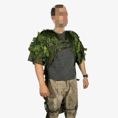 KMCS Python Cloak, featuring a camouflage design with leaf-style elements for outdoor concealment."