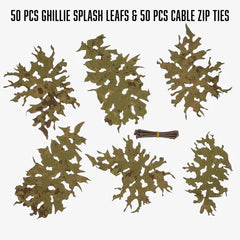 KMCS Splash Leafs, featuring camouflage leaf-style material designed for natural outdoor concealment.