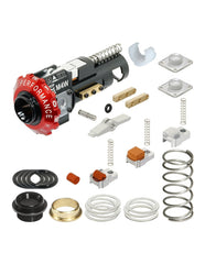 Maxx Model CNC Hop-up Chamber M4W for MTW – exploded view showing all included components and hardware