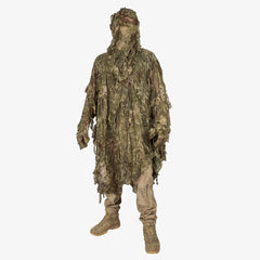 KMCS Ultra-Lite Ghillie Suit, featuring lightweight camouflage material with natural foliage-style elements for outdoor concealment
